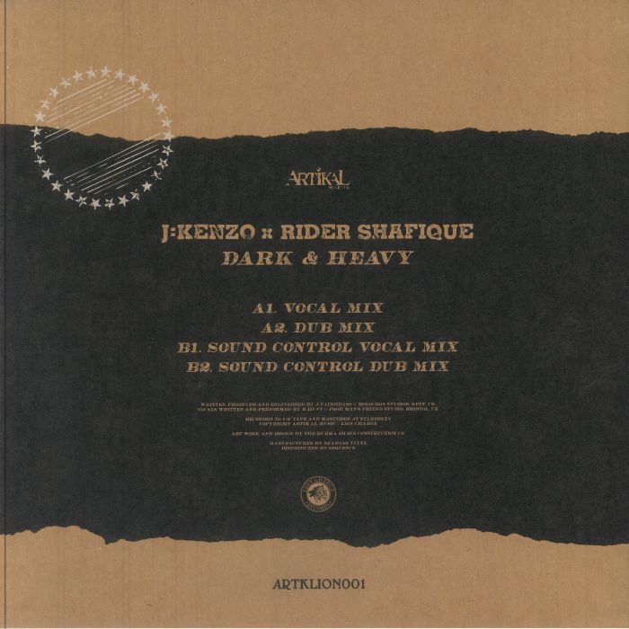 J Kenzo & Rider Shafique – Dark & Heavy 12-inch Deep Dubstep Vinyl