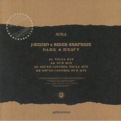 J Kenzo & Rider Shafique – Dark & Heavy 12-inch Deep Dubstep Vinyl