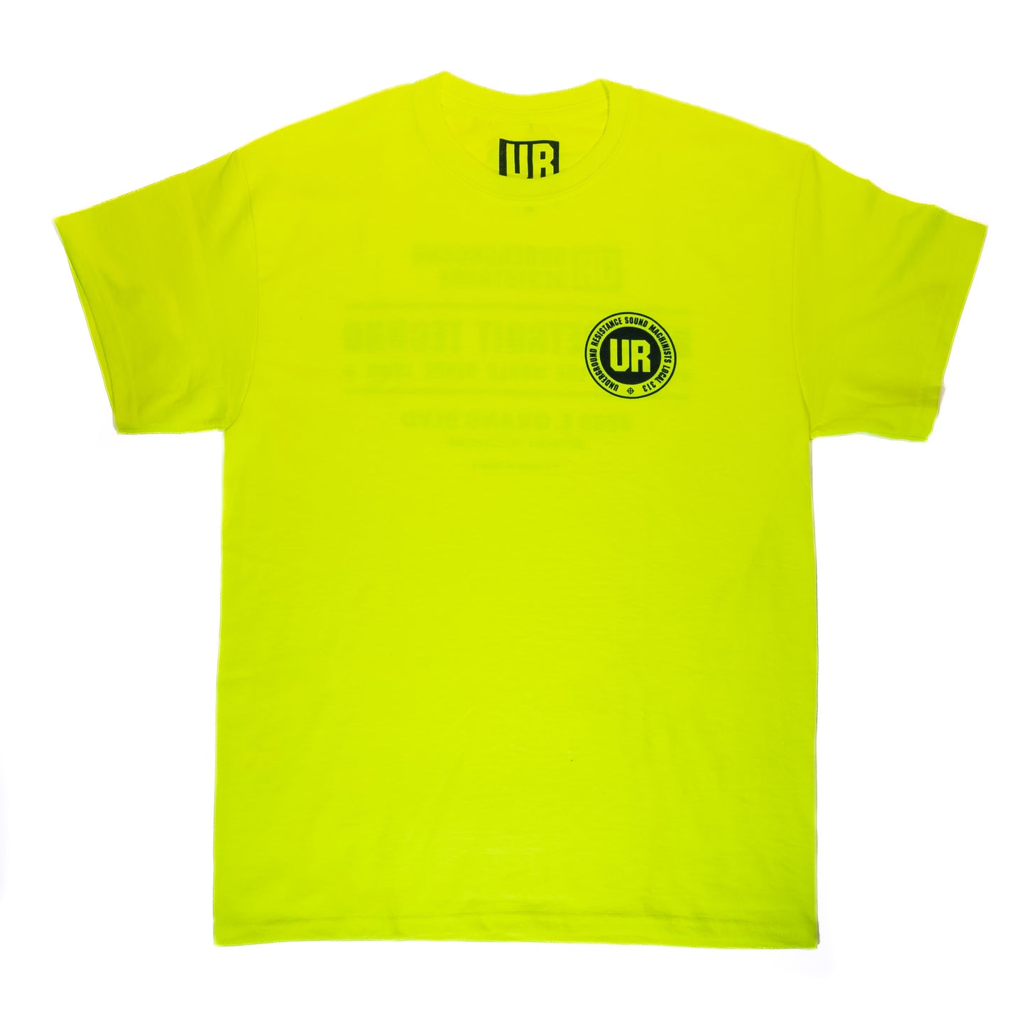 Underground Resistance 'Workers' T-Shirt - Safety Yellow